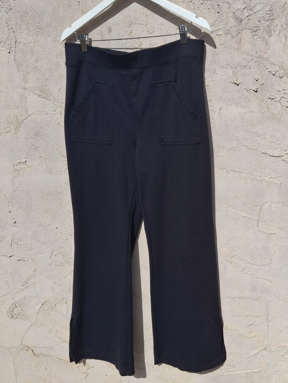 Maeve Anthropologie Eve Flare Pull-On Front Pockets Pants OB1430211 Black Large - Picture 4 of 16